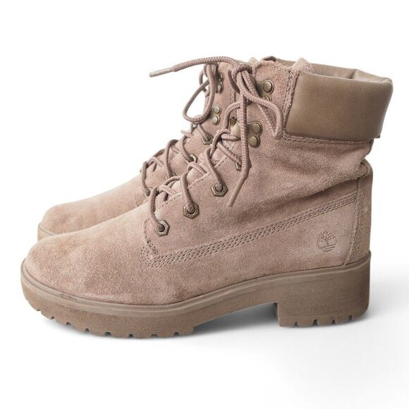 Timberland Carnaby Cool 6" Suede Boots Taupe Brown A1SKB Women's 8.5 - Picture 2 of 11